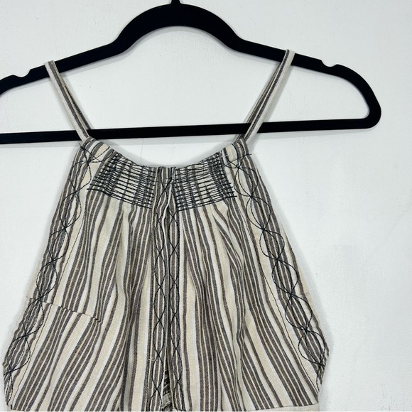 GILDED INTENT by BUCKLE lace up raw hem halter tank top O19 - Picture 4 of 10